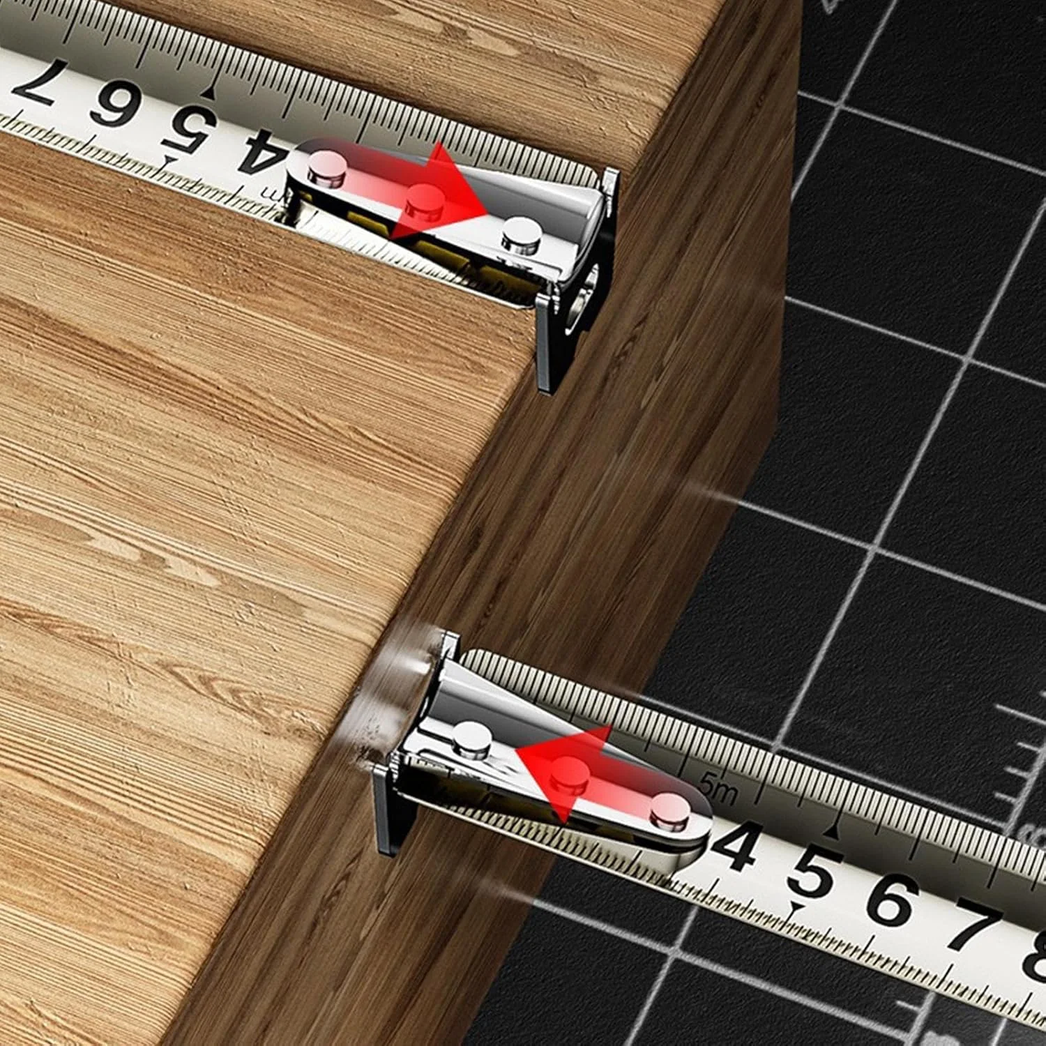 متر نواری ضد آب، متر توخالی جمع شونده ضد آب | لوازم جانبی متر خانگی ضد افتادن با خوانایی آسان برای مهندسی صنعتی، کشاورزی و نجاری در فضای باز