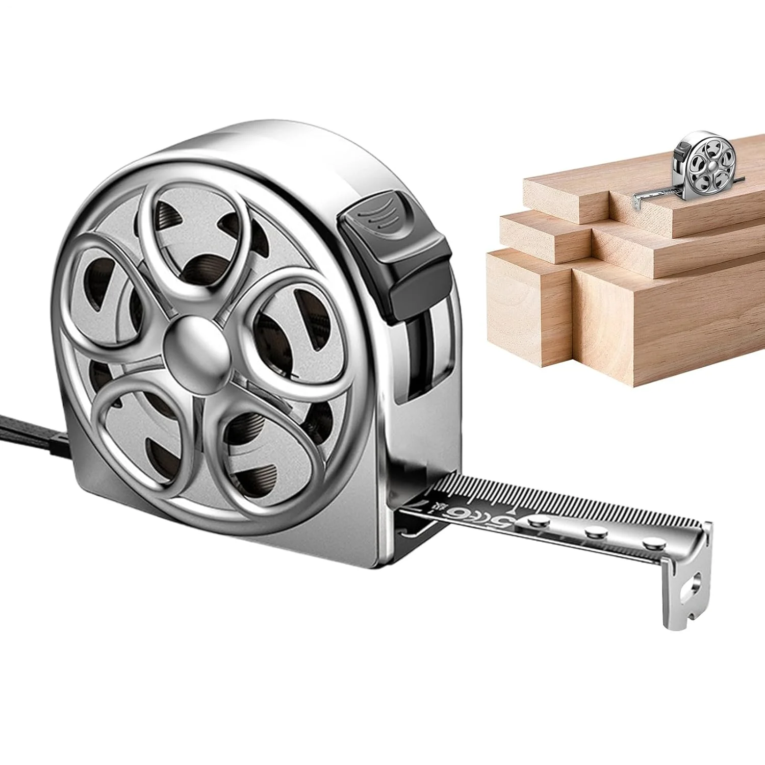 متر نواری ضد آب - متر فولادی ضد آب با قفل فوری، ابزار اندازه گیری دستی ضد سقوط برای مسیرهای کشاورزی، مهندسی صنعتی، نجاری و فضای باز