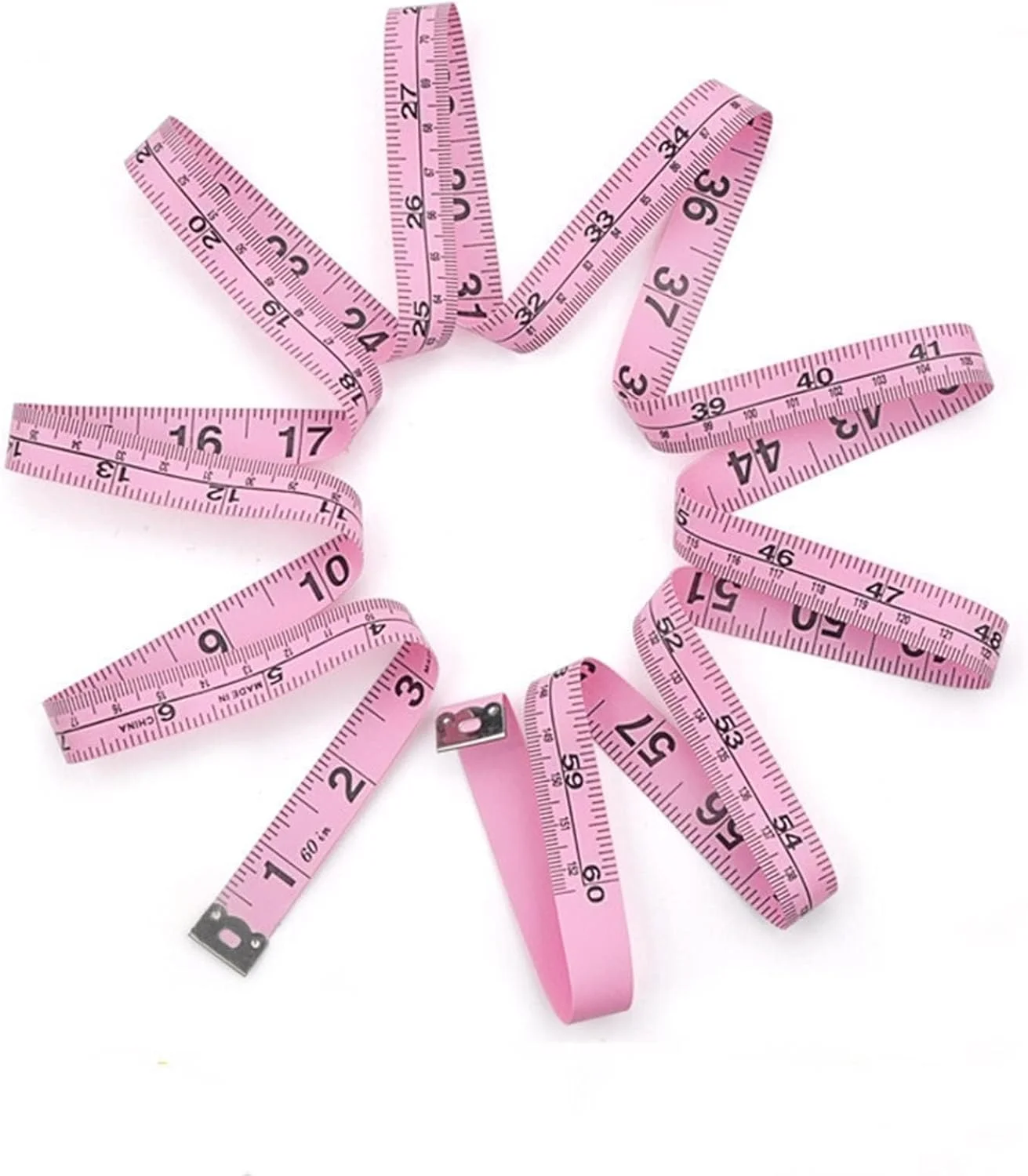 متر خیاطی KRSIAXG، متر نرم برای خیاطی پارچه، خیاط، پارچه، نوار اندازه گیری صنایع دستی (نقره ای و مشکی)