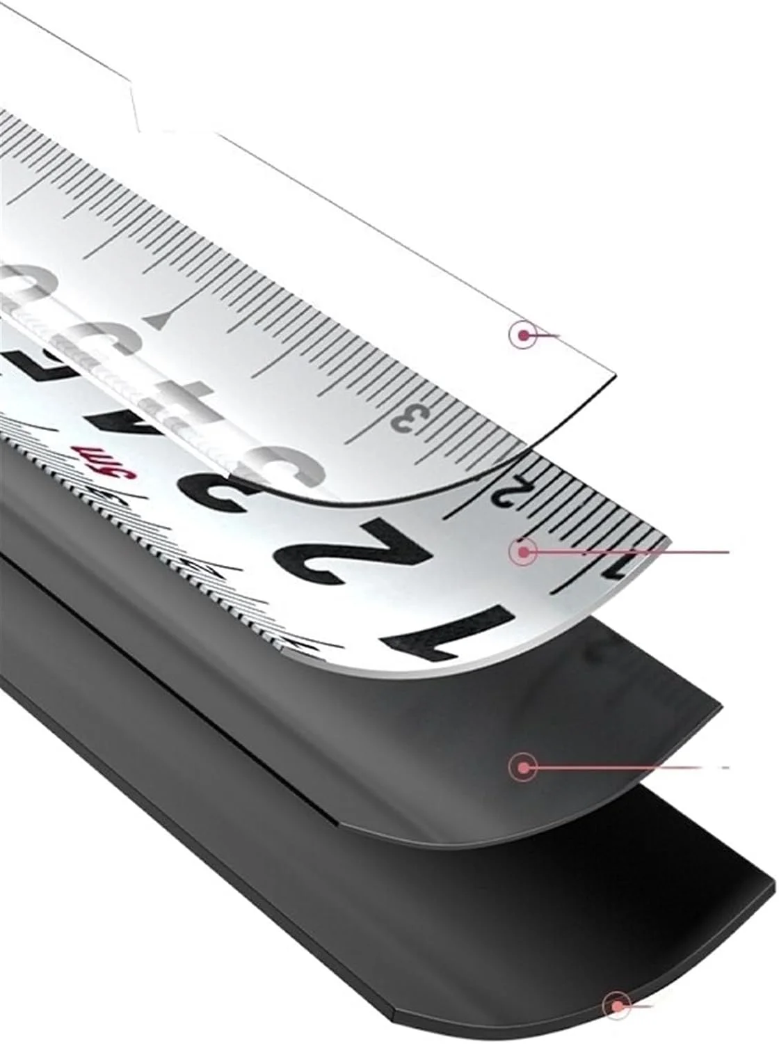 متر نواری KRSIAXG، مقاوم در برابر سایش، ضخیم شده، قابل حمل، متر فولادی 3 و 5 متری، ابزار اندازه گیری با دقت بالا