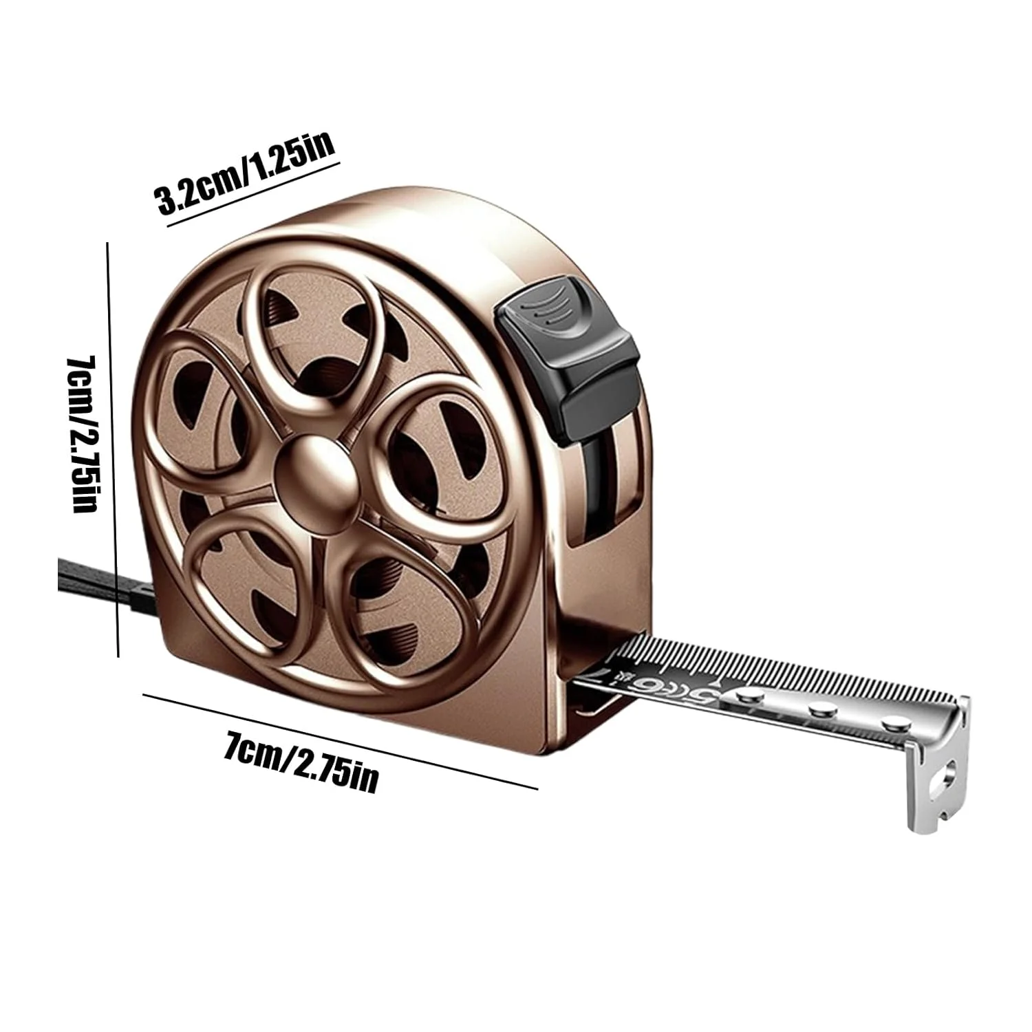 متر نواری استیل ضد زنگ، متر فولادی ضد آب با قفل فوری - خط کش خانگی دستی ضد سقوط برای ریل ها، نجاری، مهندسی فضای باز و مصارف صنعتی