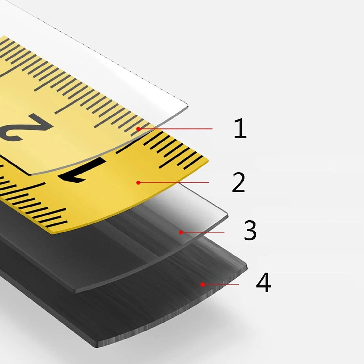متر نواری KRSIAXG، متر نواری دیجیتال استیل ضد زنگ درجه یک، متر نواری دو طرفه صنعتی با متر نواری خود قفل شونده مغناطیسی (Hortel)