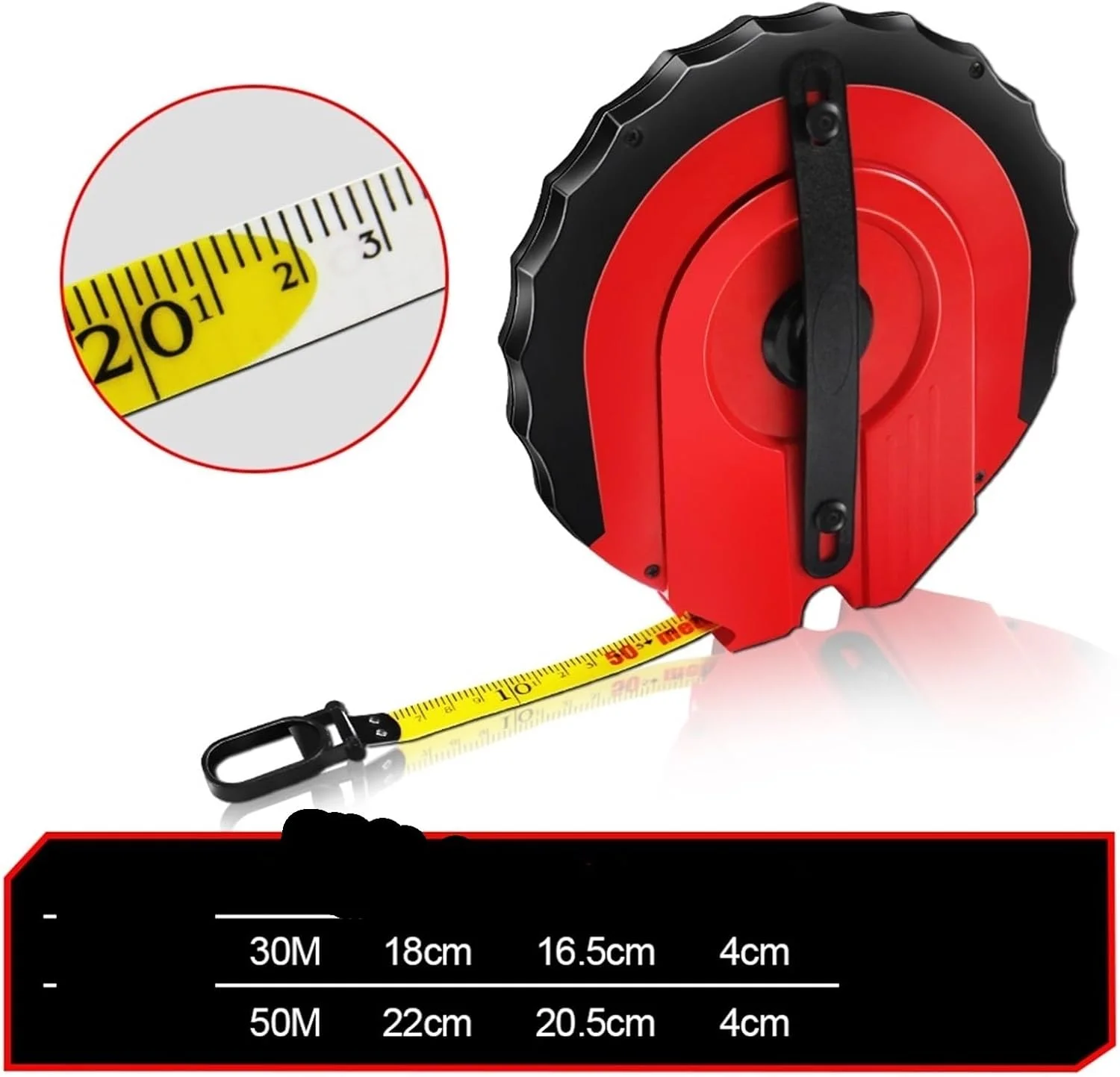 متر نواری UGFVGYTG، متر اندازه گیری با چاپ دو طرفه و روکش دار، متر نواری هندلی برای نقشه برداری ساختمان متر نواری UGFVGYTG، متر اندازه گیری با چاپ دو طرفه و روکش دار، متر نواری هندلی برای نقشه برداری ساختمان