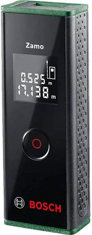 متر لیزری بوش Zamo در جعبه کارتنی ممتاز (اندازه گیری آسان و دقیق تا 20 متر، نسل 3 با عملکرد آداپتور)