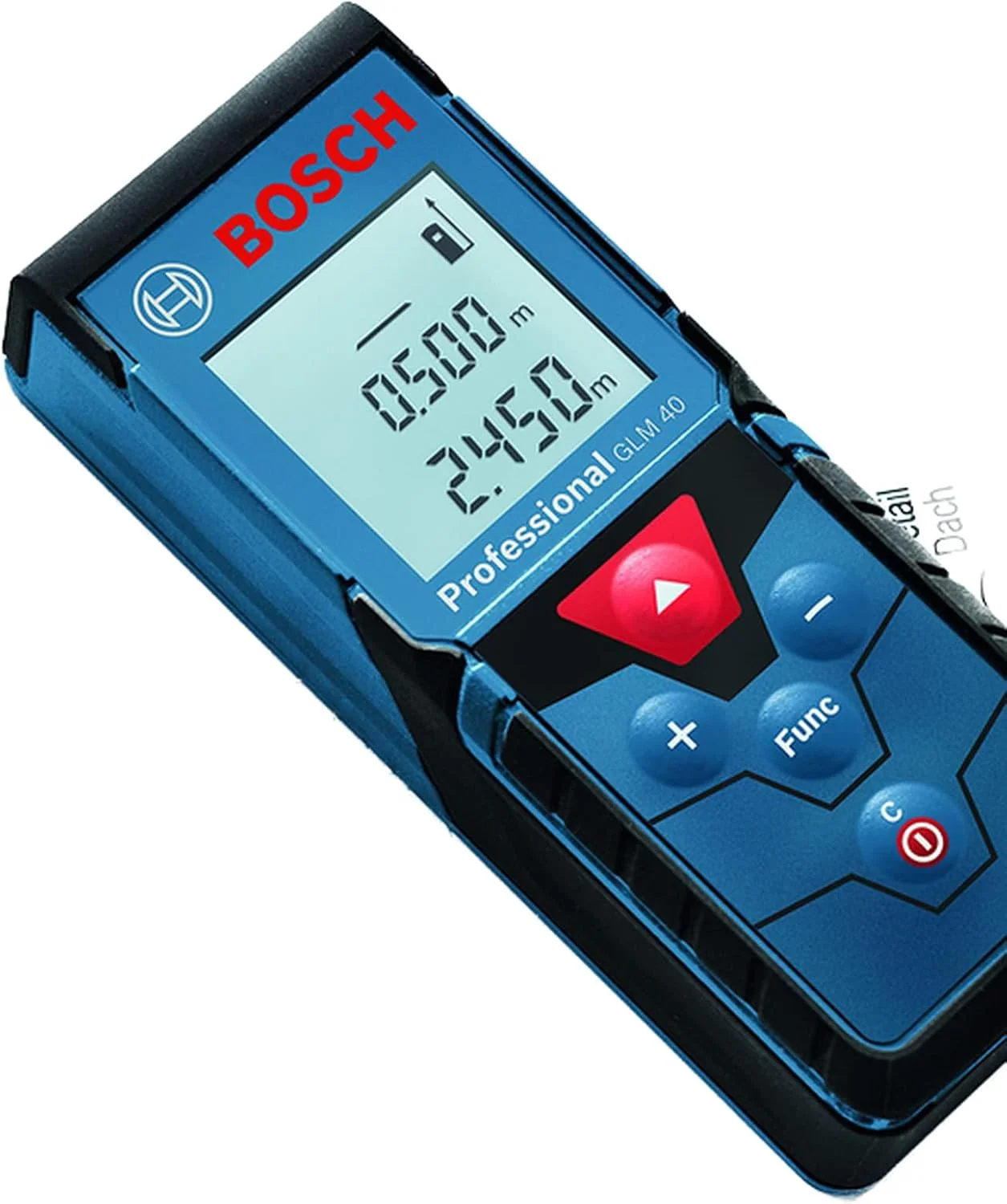 متر لیزری حرفه ای بوش مدل GLM 40، همه کاره - تمام حالت های اندازه گیری مربوطه در یک طراحی جمع و جور | مدل: 0601072902