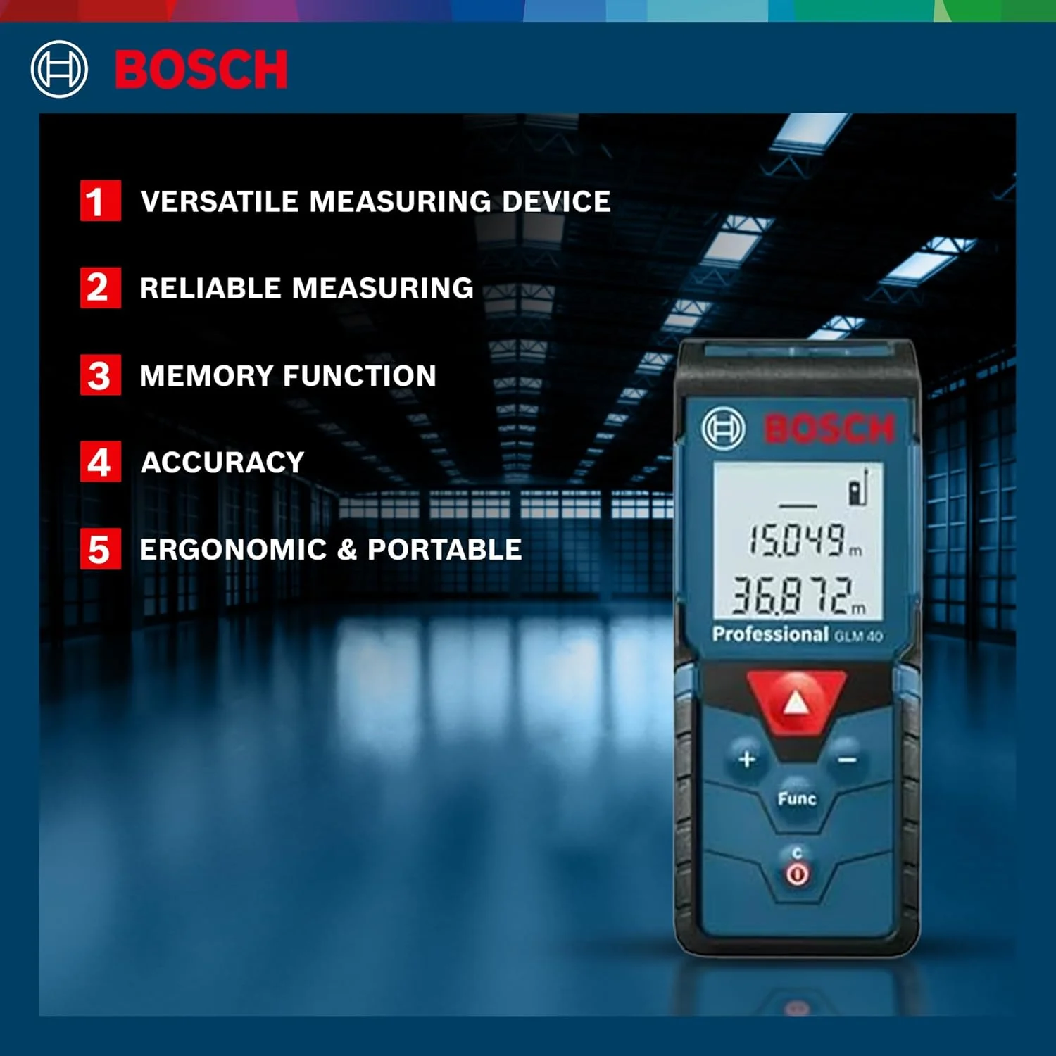 متر لیزری بوش GLM 40