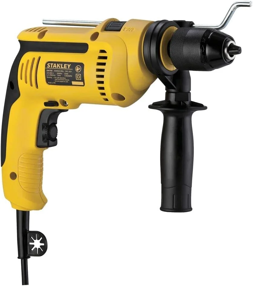 دریل چکشی استنلی، سیمی، 700 وات، 13 میلی متر + تراز لیزری خط قرمز Cubix + متر لیزری فاصله، 15 متر، Tlm50 - Sdh700Mea1-B5