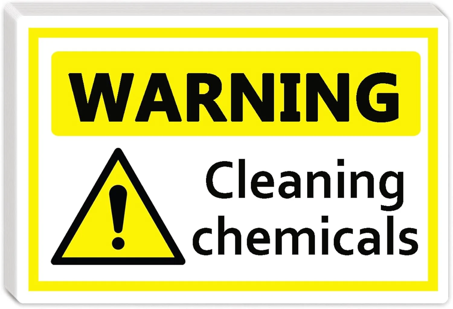 8 عدد برچسب ایمنی مواد شیمیایی شوینده، برچسب های وینیل ضد آب (17.5x12 میلی متر)