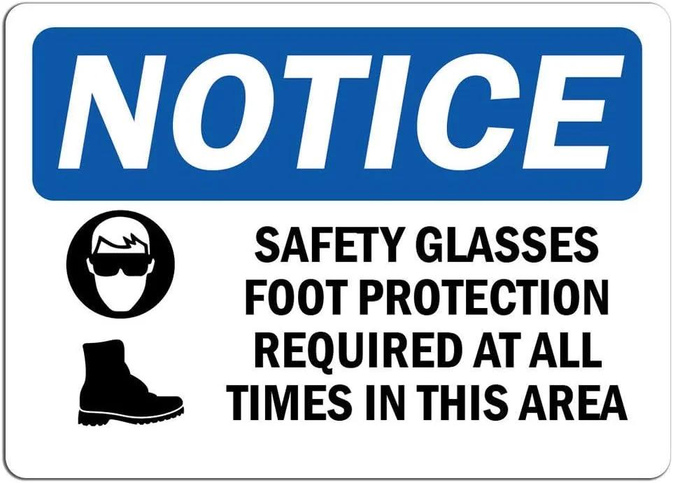 استیکر ایمنی Cortan360 مدل Safety Glasses & Foot Protection سایز 8 اینچ