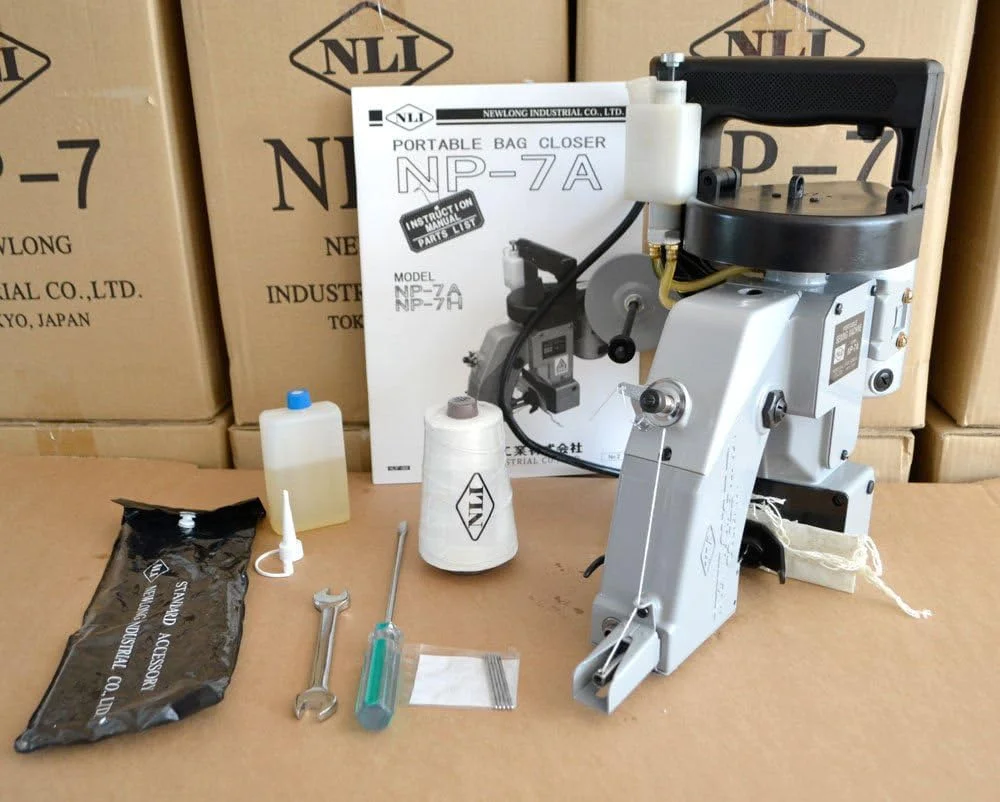 دستگاه کیسه دوز زنجیره ای تک نخ قابل حمل NLI New Long Industrial NP-7A دستگاه کیسه دوز زنجیره ای تک نخ قابل حمل NLI New Long Industrial NP-7A
