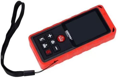 متر لیزری جیپاس، ابزار اندازه گیری لیزری 40 متری، GLDM040 | مترهای فاصله یاب لیزری LCD با حالت فیثاغورث، اندازه گیری فاصله، مساحت و حجم | محافظت IP54 | 6 زبان