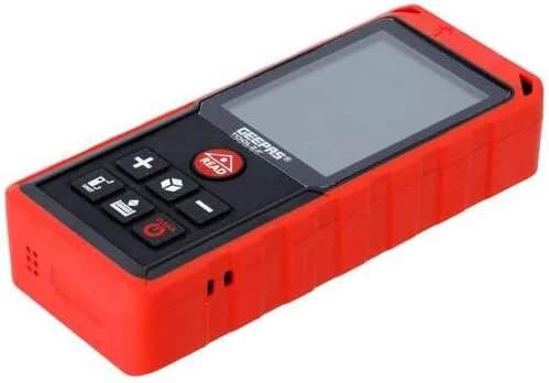 متر لیزری جیپاس، ابزار اندازه گیری لیزری 40 متری، GLDM040 | مترهای فاصله یاب لیزری LCD با حالت فیثاغورث، اندازه گیری فاصله، مساحت و حجم | محافظت IP54 | 6 زبان