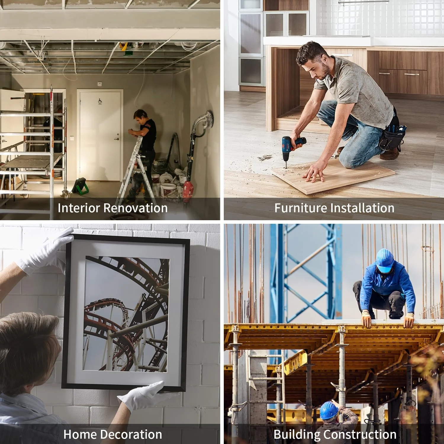 ابزار اندازه گیری لیزری دو طرفه Bauihr با برد 120 متر، متر لیزری دوگانه آلومینیومی قابل شارژ، ابزار اندازه گیری لیزری دوگانه با صفحه نمایش LCD رنگی با نور پس زمینه، زاویه دیجیتال، تغییر واحد M/in/Ft