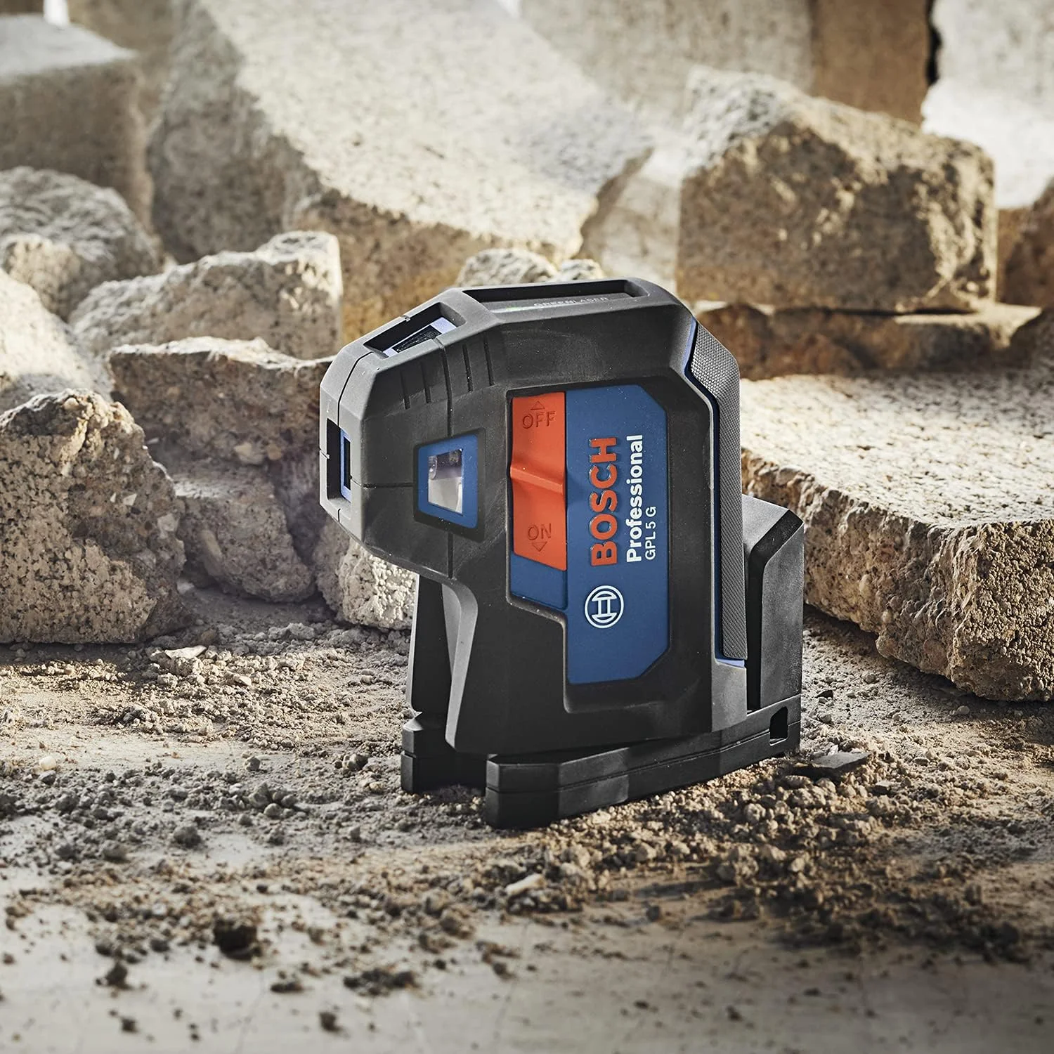 تراز لیزری 5 نقطه ای بوش مدل GPL 5 G Professional، لیزر سبز، 30 متر، IP 65، کلید دو حالته، پایه چرخشی یکپارچه، 0.35 کیلوگرم