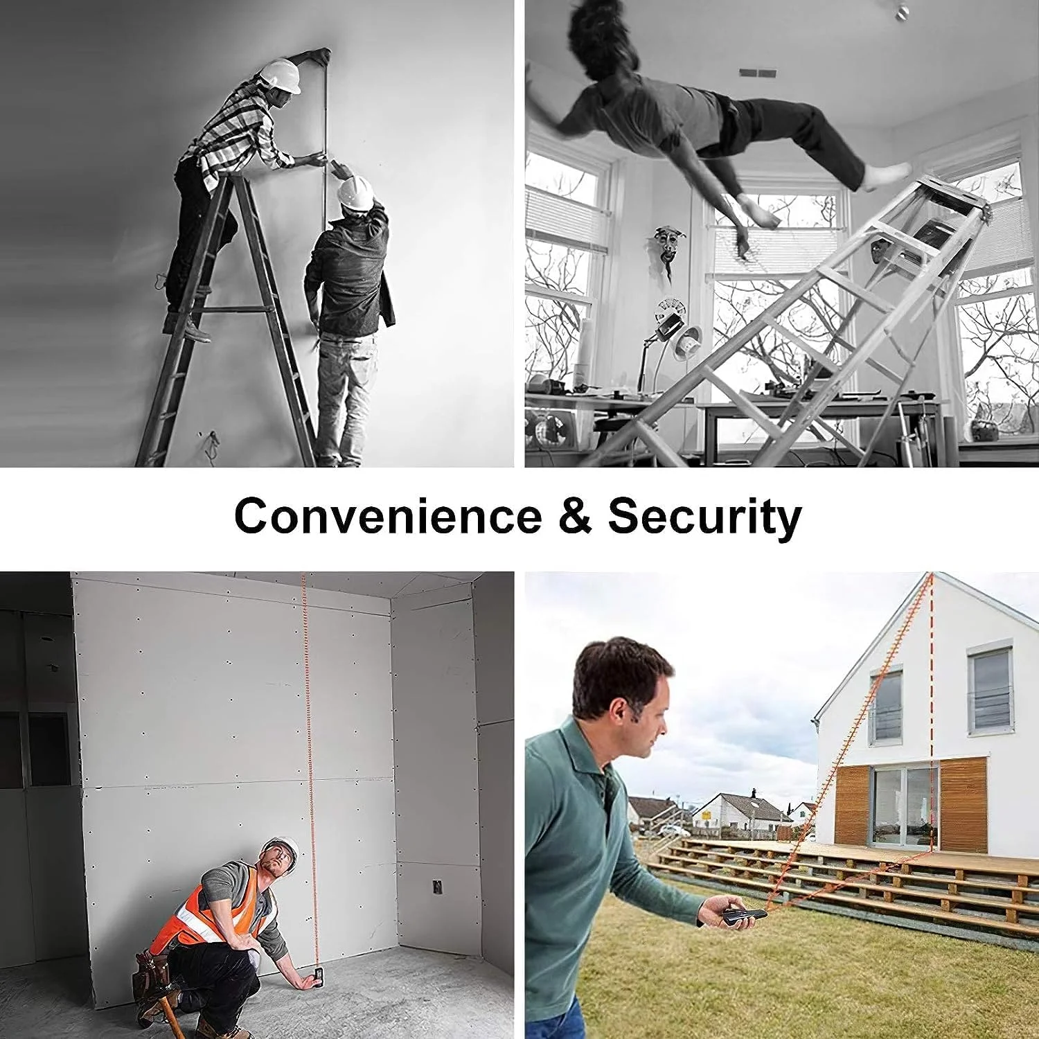 متر لیزری IPSXP، متر فاصله یاب لیزری 60 متری، متر دیجیتال قابل حمل با نور پس زمینه، متر لیزری قابل شارژ برای حجم/مساحت/فیثاغورس