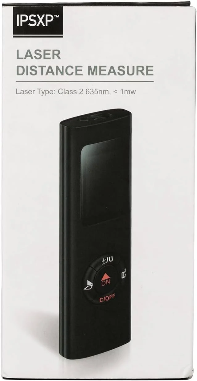 متر لیزری IPSXP، متر فاصله یاب لیزری 60 متری، متر دیجیتال قابل حمل با نور پس زمینه، متر لیزری قابل شارژ برای حجم/مساحت/فیثاغورس