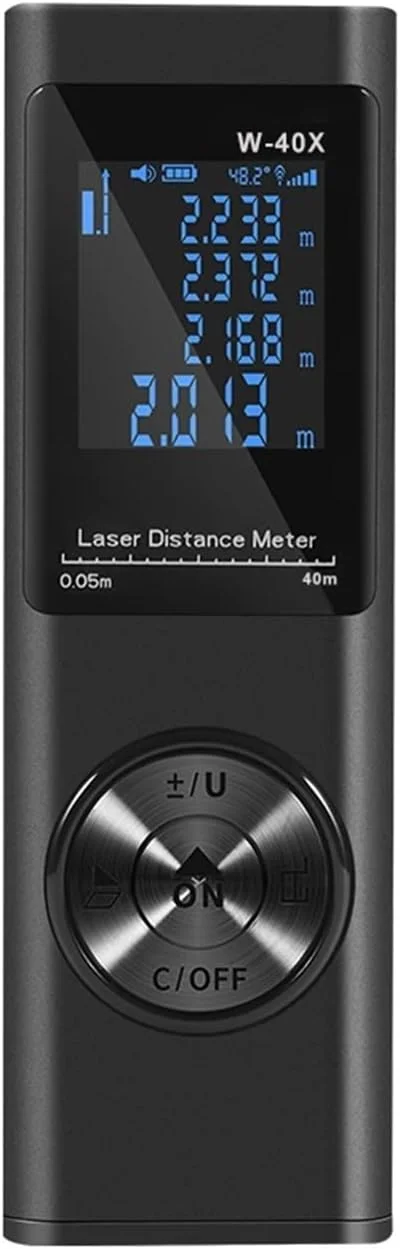 ساعت ارتفاع سنج HODORE، متر لیزری فاصله یاب، متر نواری لیزری، فاصله یاب لیزری دیجیتال، ابزار ساخت و ساز زاویه سنج (رنگ: Hortel، سایز: 40 متر)