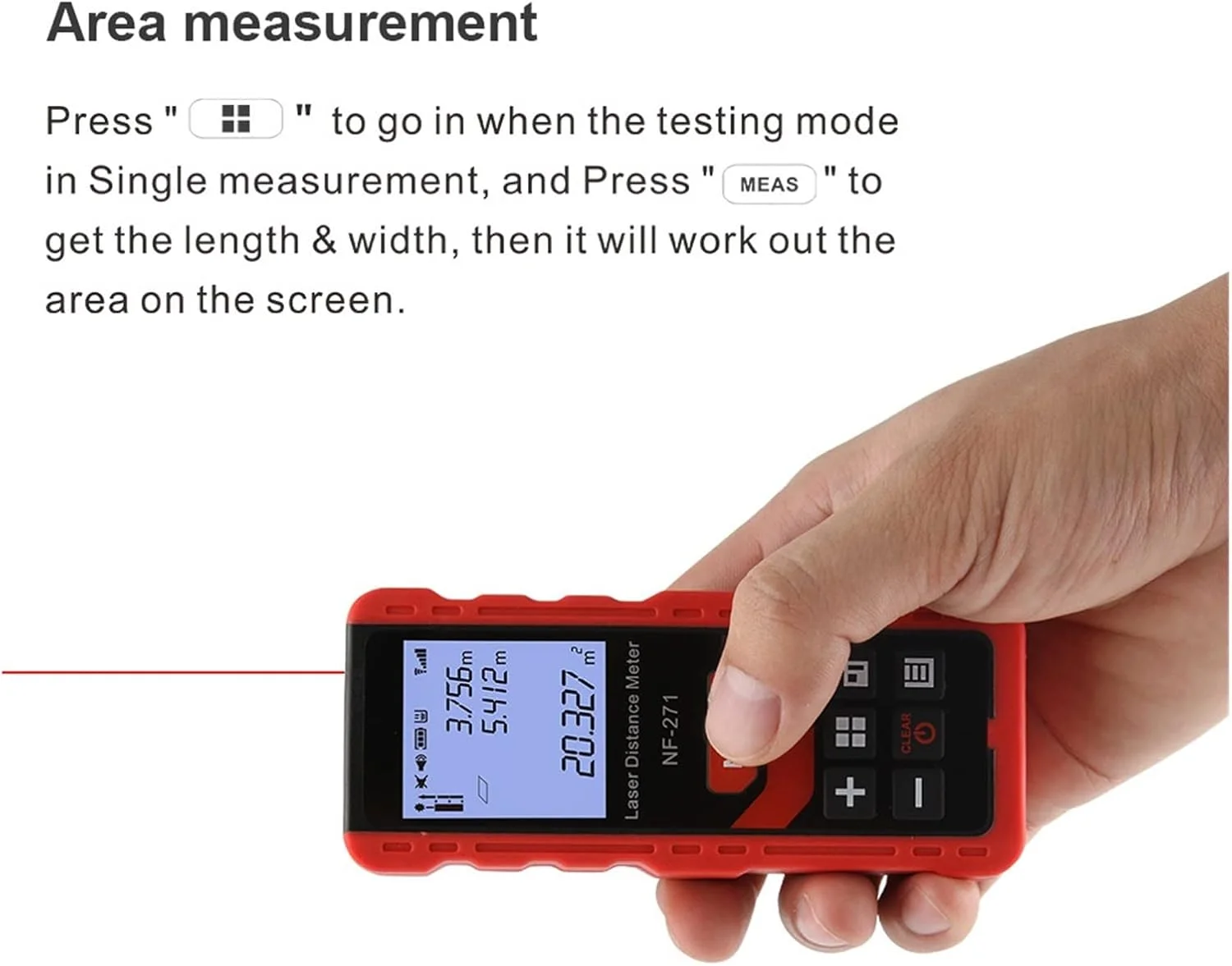 متر لیزری SJHDKLW مدل NF-271، ابزار دقیق اندازه گیری فاصله 40M 80M متر لیزری SJHDKLW مدل NF-271، ابزار دقیق اندازه گیری فاصله 40M 80M