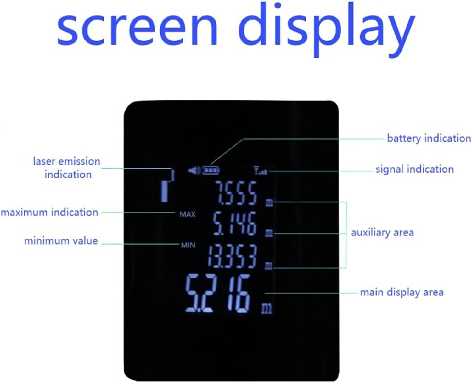 متر لیزری دیجیتال قابل شارژ برای اندازه گیری ساختمانی، ابزار دقیق متر فاصله برای مصارف خانگی و صنعتی متر لیزری دیجیتال قابل شارژ برای اندازه گیری ساختمانی، ابزار دقیق متر فاصله برای مصارف خانگی و صنعتی