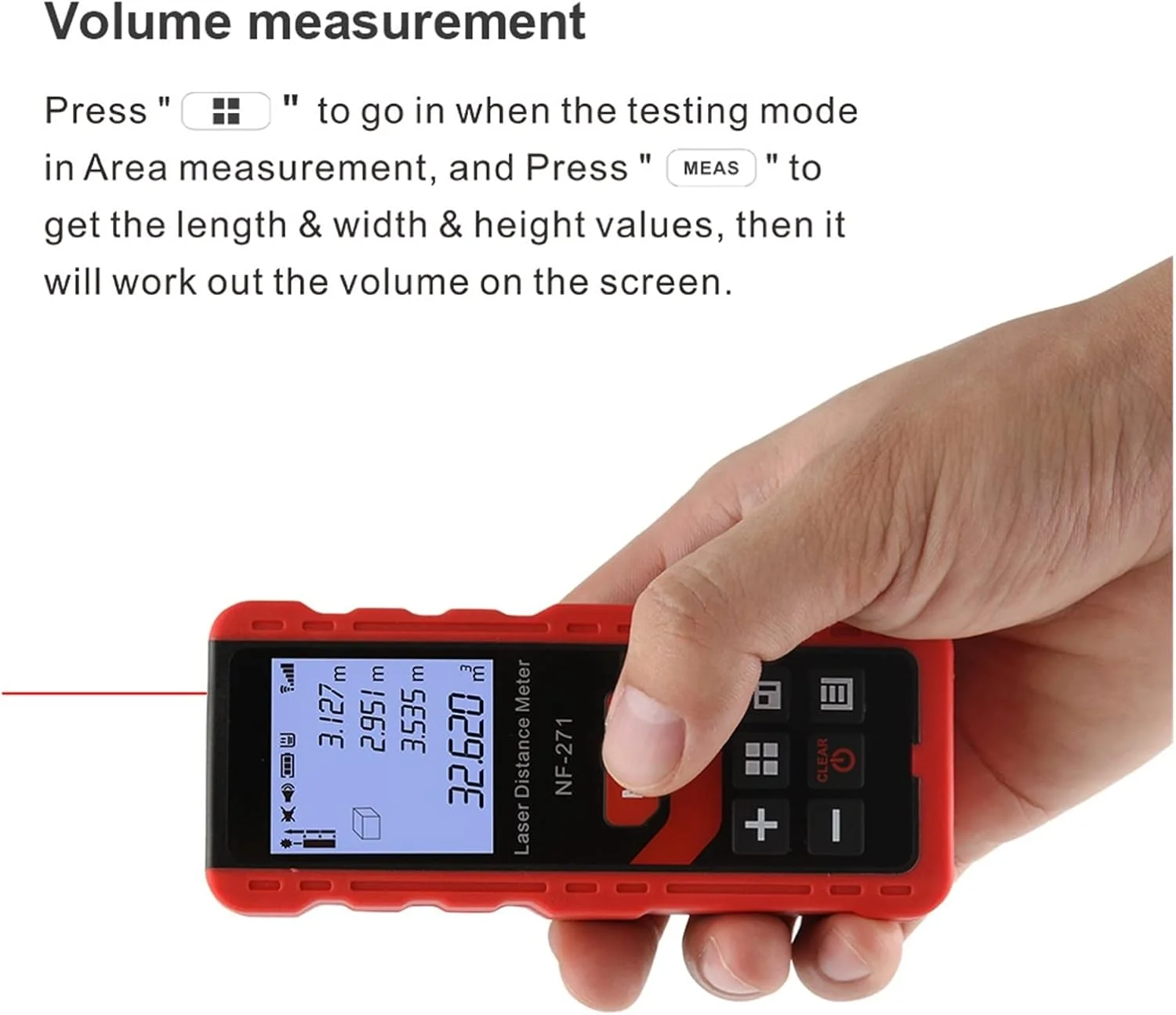 متر لیزری SJHDKLW مدل NF-271، ابزار دقیق اندازه گیری فاصله 40M 80M متر لیزری SJHDKLW مدل NF-271، ابزار دقیق اندازه گیری فاصله 40M 80M