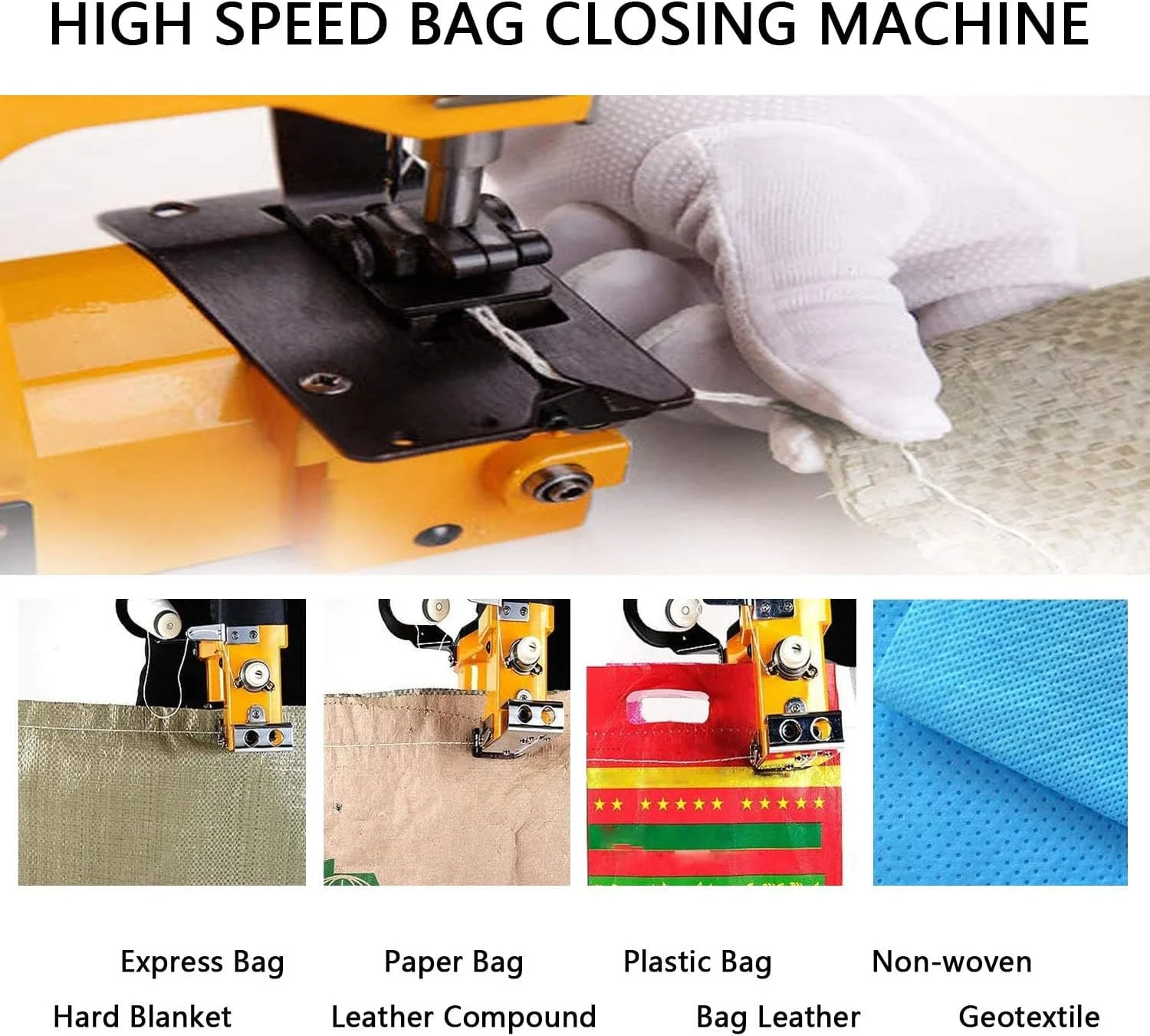 دستگاه چرخ خیاطی صنعتی مهر و موم DECOTE، دستگاه بستن کیسه، دستگاه دوخت برقی، دستگاه بسته بندی و بستن کیسه بافتنی، دستگاه بسته بندی برش خط اتوماتیک