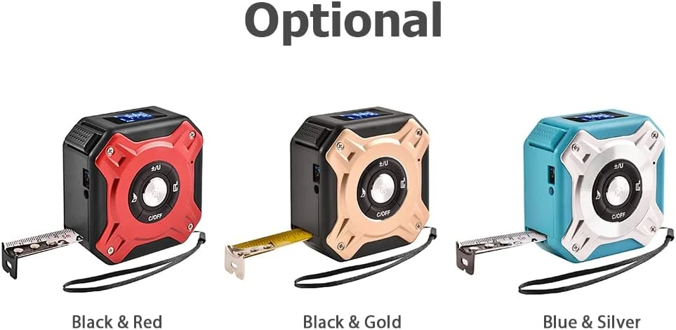 متر لیزری 3 در 1 JIANGMEI، فاصله یاب دیجیتال، متر نواری 5 متری، فاصله یاب لیزری چند منظوره قابل شارژ 40 متری، اندازه گیری فاصله/مساحت/حجم/فیثاغورث، تعویض واحد، ذخیره سازی داده متر لیزری 3 در 1 JIANGMEI، فاصله یاب دیجیتال، متر نواری 5 متری، فاصله یاب لیزری چند منظوره قابل شارژ 40 متری، اندازه گیری فاصله/مساحت/حجم/فیثاغورث، تعویض واحد، ذخیره سازی داده