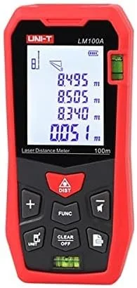 متر لیزری دیجیتال قابل حمل یونی تی مدل LM100A متر لیزری دیجیتال قابل حمل یونی تی مدل LM100A