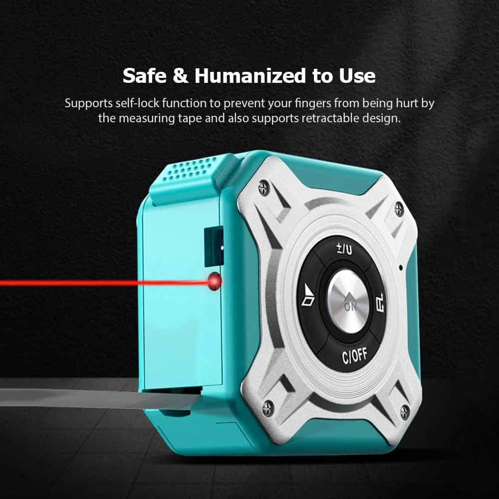 متر لیزری 3 در 1 JIANGMEI، فاصله یاب دیجیتال، متر نواری 5 متری، فاصله یاب لیزری چند منظوره قابل شارژ 40 متری، اندازه گیری فاصله/مساحت/حجم/فیثاغورث، تعویض واحد، ذخیره سازی داده متر لیزری 3 در 1 JIANGMEI، فاصله یاب دیجیتال، متر نواری 5 متری، فاصله یاب لیزری چند منظوره قابل شارژ 40 متری، اندازه گیری فاصله/مساحت/حجم/فیثاغورث، تعویض واحد، ذخیره سازی داده