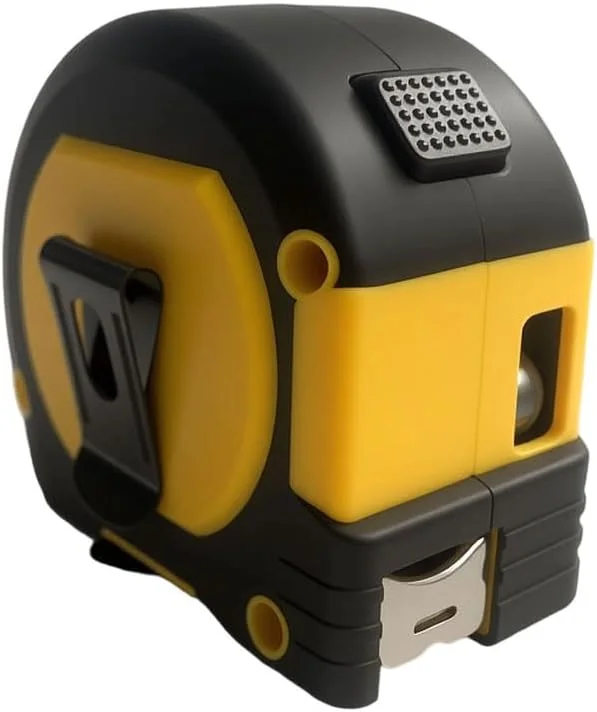 متر لیزری دیجیتال Miangerrn، برد 60 متر به همراه متر نواری 5 متری، مشکی و زرد