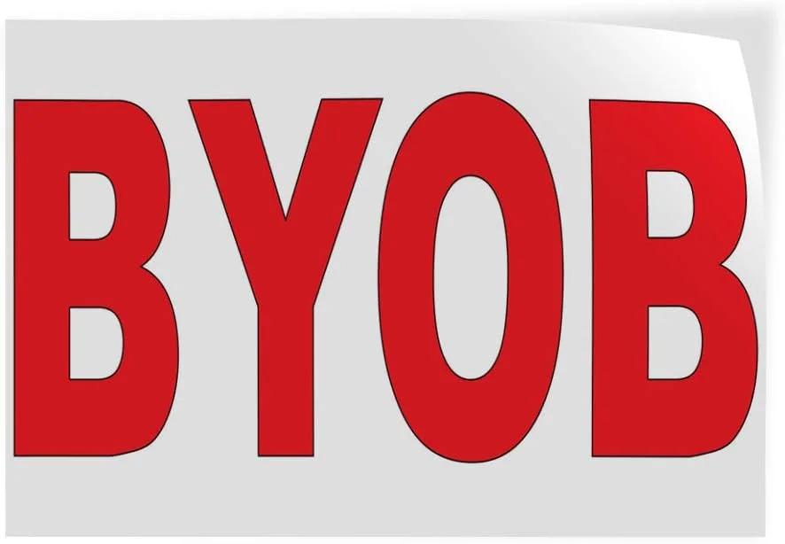 برچسب ایمنی مدل BYOB ابعاد 7×10 اینچ
