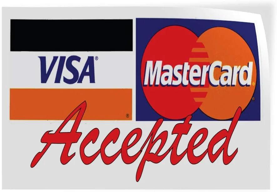 برچسب های وینیل صنعتی / برچسب علامت ایمنی - اندازه های مختلف موجود است! ویزا کارت اعتباری مسترکارت قرمز صنعتی علامت ایمنی تجاری 18x12 سانتی متر