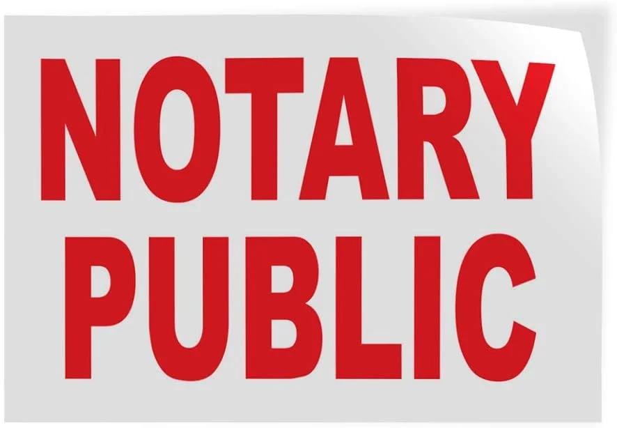 برچسب هشدار مدل Notary Public ابعاد 7x5 اینچ