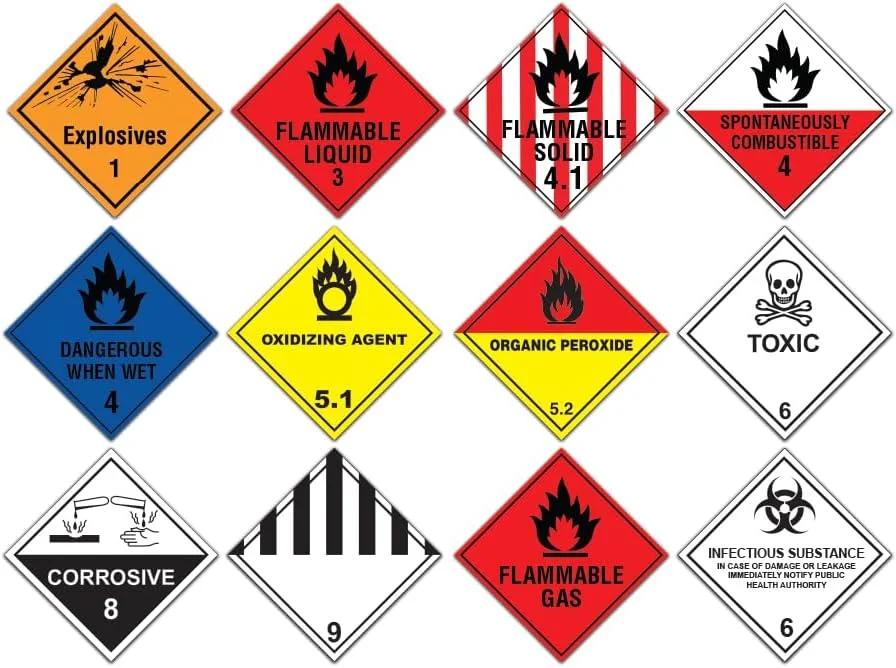 برچسب هشدار Spoil Your Wall مدل Dangerous Goods ابعاد 21x21 سانتی‌متر