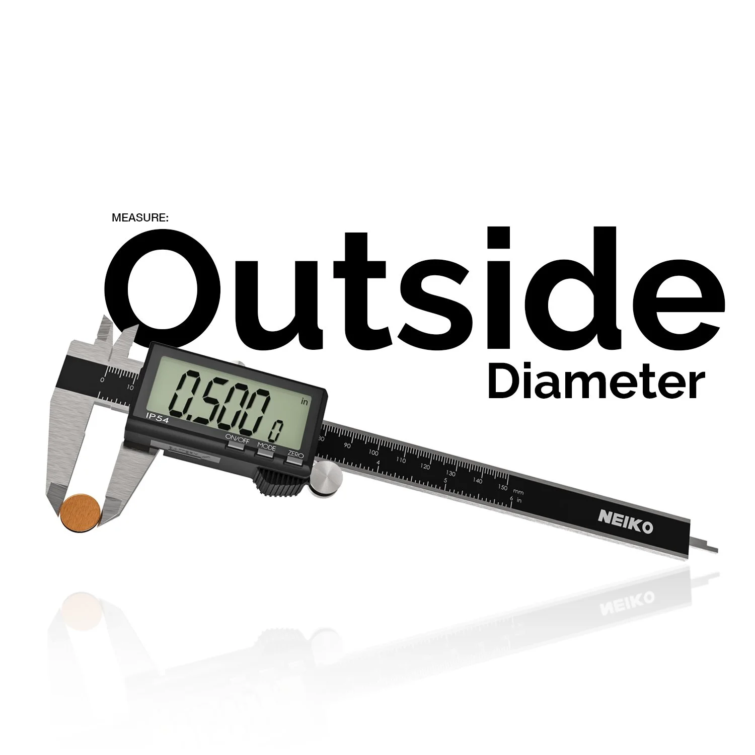 کولیس دیجیتال الکترونیکی 6 اینچی NEIKO 01401A، استیل ضد زنگ، صفحه نمایش LCD بسیار بزرگ، تبدیل واحد اندازه گیری به اینچ، میلی متر و کسری کولیس دیجیتال الکترونیکی 6 اینچی NEIKO 01401A، استیل ضد زنگ، صفحه نمایش LCD بسیار بزرگ، تبدیل واحد اندازه گیری به اینچ، میلی متر و کسری