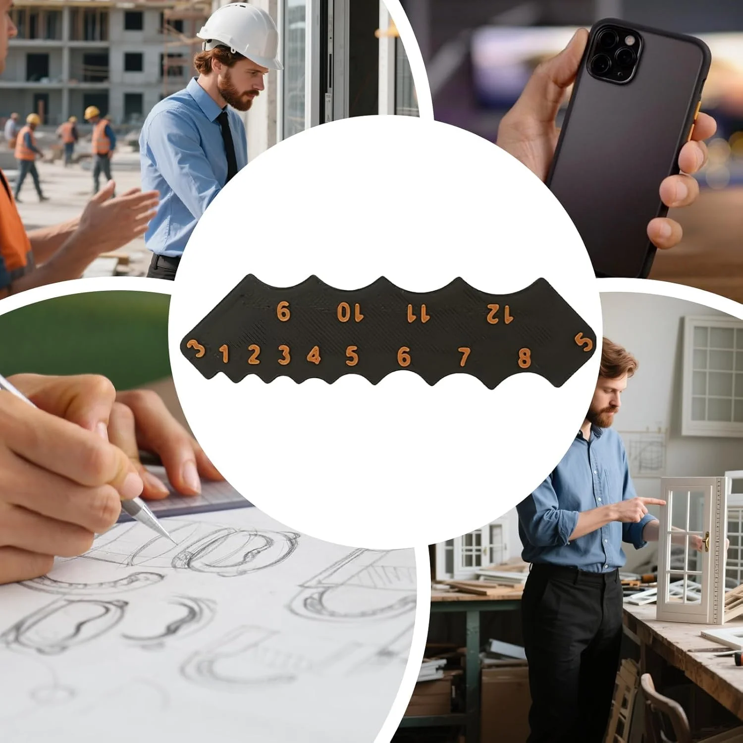 گیج شعاع فیلت، گیج زاویه، ابزار اندازه گیری قوس، چند منظوره برای شعاع های محدب، جمع و جور، گیج اندازه گیری فولاد ضد زنگ برای صنعت، کار میدانی، پروژه های خانگی، قالب سازی (9.3x0.2x2.5cm) گیج شعاع فیلت، گیج زاویه، ابزار اندازه گیری قوس، چند منظوره برای شعاع های محدب، جمع و جور، گیج اندازه گیری فولاد ضد زنگ برای صنعت، کار میدانی، پروژه های خانگی، قالب سازی (9.3x0.2x2.5cm)