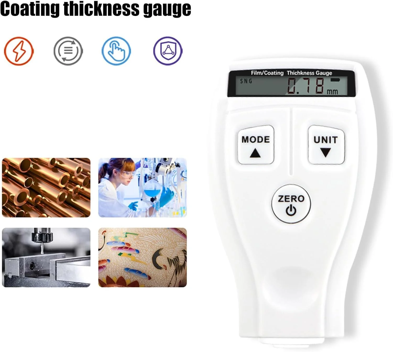 ضخامت سنج دیجیتال پیشرفته رنگ خودرو، ابزار تست پوشش فلزی غیر مخرب برای اندازه گیری لایه رنگ خودرو، عمق سنج سریع و دقیق برای تعمیر بدنه خودرو و بازرسی رنگ ضخامت سنج دیجیتال پیشرفته رنگ خودرو، ابزار تست پوشش فلزی غیر مخرب برای اندازه گیری لایه رنگ خودرو، عمق سنج سریع و دقیق برای تعمیر بدنه خودرو و بازرسی رنگ