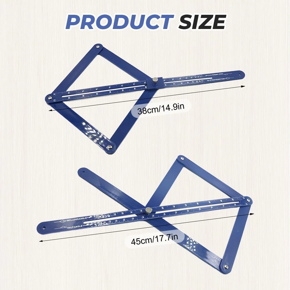 زاویه یاب دیجیتال دقیق 2025، زاویه سنج قابل تنظیم برای نجاری، کارهای چوبی و DIY، ابزار اندازه گیری چند زاویه ای با مقیاس برای تشخیص دقیق زاویه (آبی) زاویه یاب دیجیتال دقیق 2025، زاویه سنج قابل تنظیم برای نجاری، کارهای چوبی و DIY، ابزار اندازه گیری چند زاویه ای با مقیاس برای تشخیص دقیق زاویه (آبی)