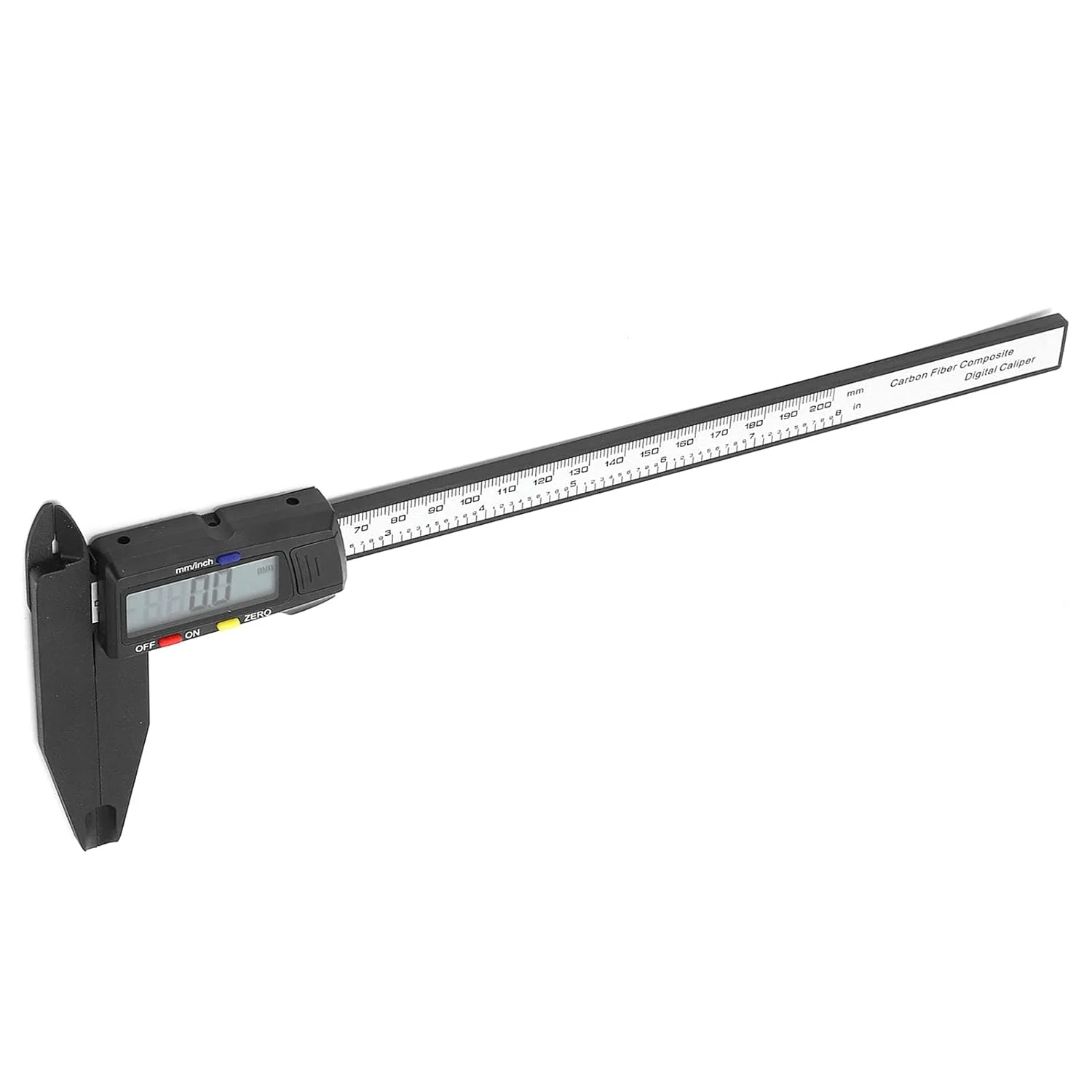 کولیس دیجیتال کربنی 200 میلیمتری با صفحه نمایش بزرگ LCD و تبدیل واحد متریک/اینچ کولیس دیجیتال کربنی 200 میلیمتری با صفحه نمایش بزرگ LCD و تبدیل واحد متریک/اینچ
