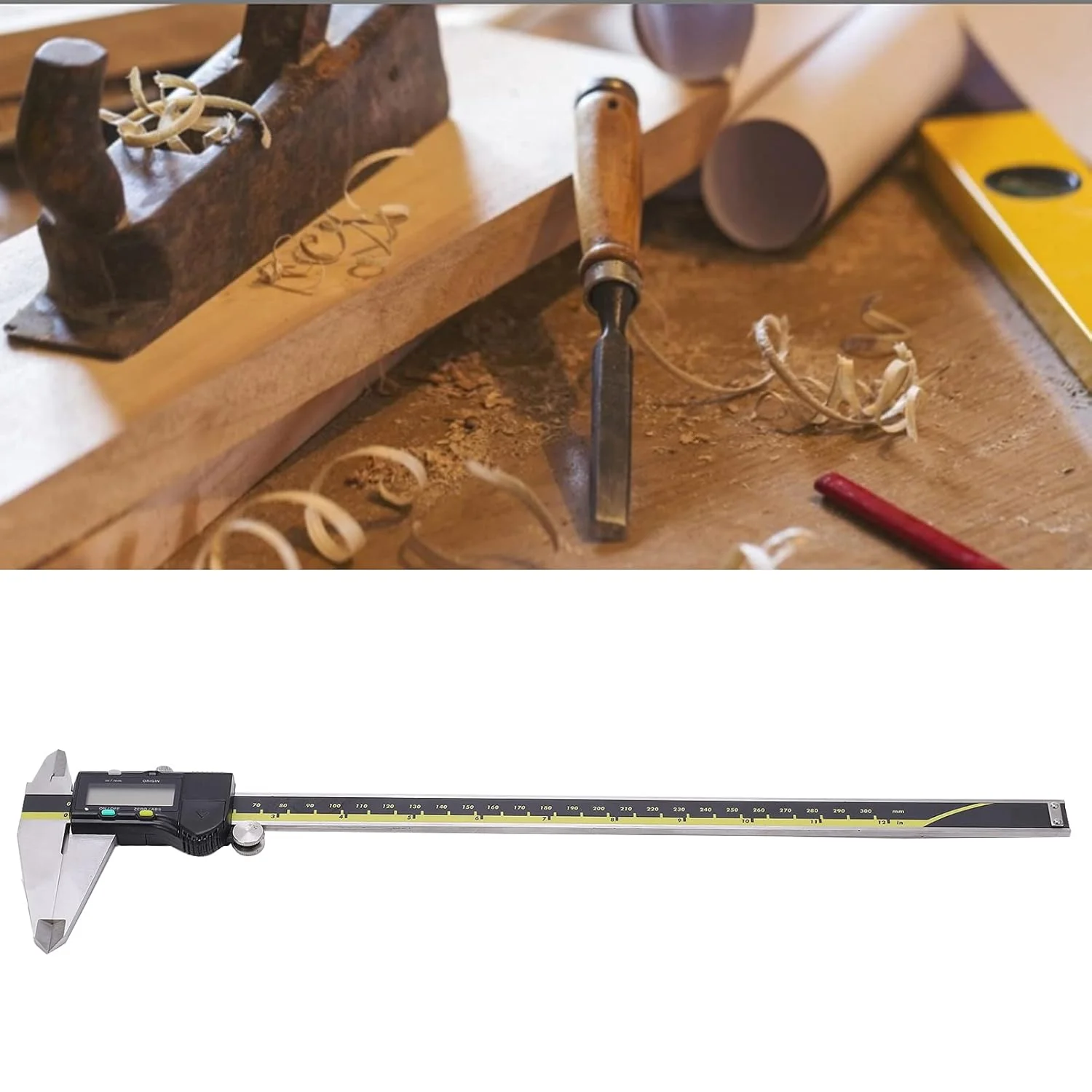 کولیس دیجیتال گیرول، کولیس ورنیه 300 میلیمتری ABS با دقت 0.01 میلیمتر و نمایشگر LED، کولیس اندازهگیری الکترونیکی، ابزار اندازهگیری دقیق متریک کولیس دیجیتال گیرول، کولیس ورنیه 300 میلیمتری ABS با دقت 0.01 میلیمتر و نمایشگر LED، کولیس اندازهگیری الکترونیکی، ابزار اندازهگیری دقیق متریک