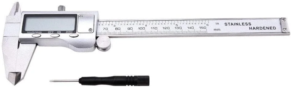 کولیس ورنیه دیجیتال الکترونیکی LCD استیل ضد زنگ 150 میلی متر تا 6 اینچ