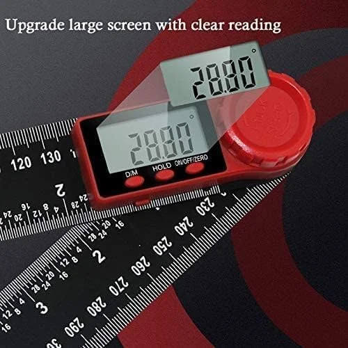 زاویه یاب دیجیتال TERRIFI، نقاله دیجیتال، ابزار اندازه گیری زاویه فولاد ضد زنگ با صفحه نمایش LCD برای نجار/نجاری (شامل باتری) اندازه گیری 360 درجه