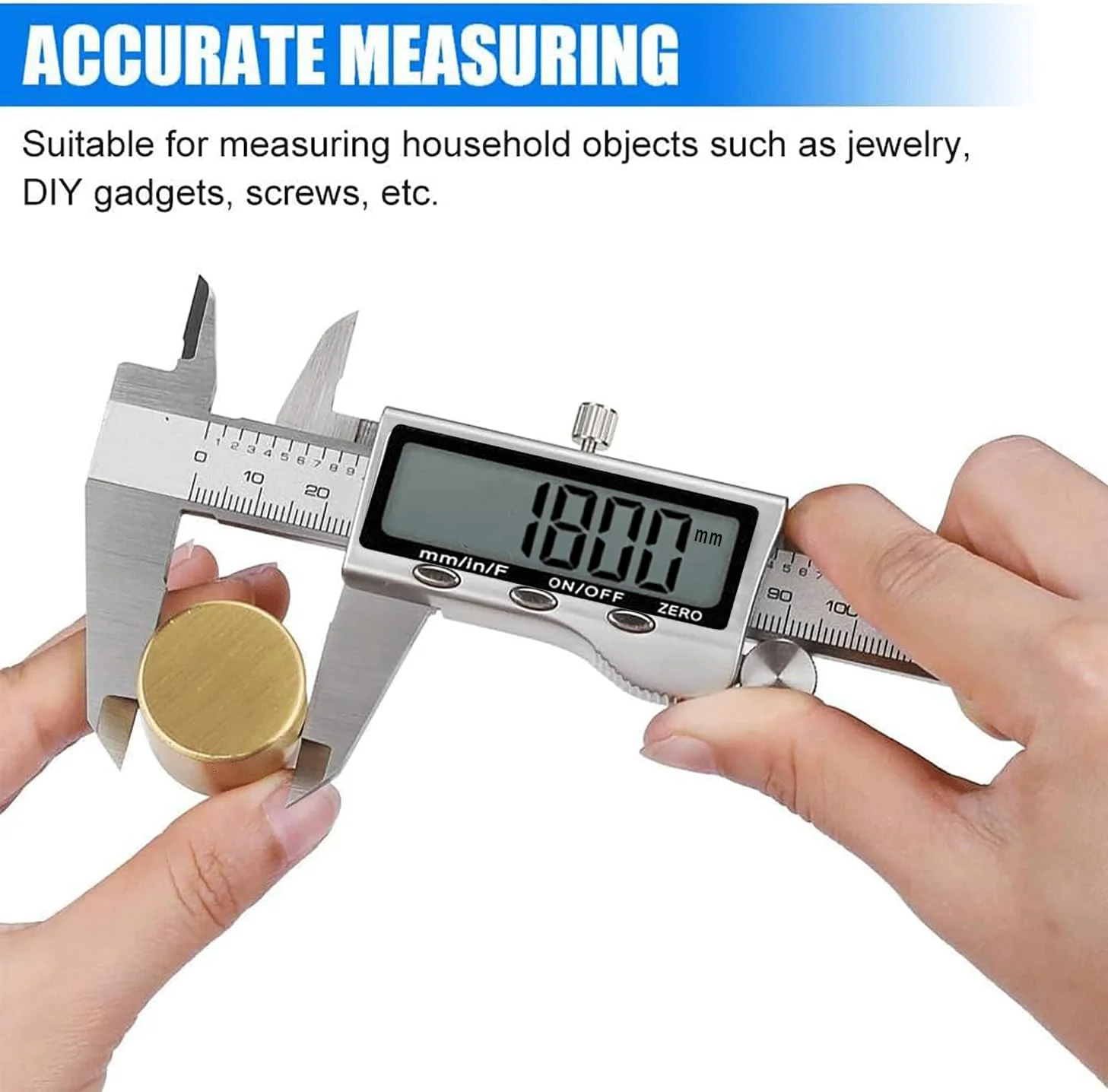 ابزار اندازه گیری کولیس دیجیتال، کولیس ورنیه میکرومتر دیجیتال 6 اینچی، خط کش دیجیتال با صفحه نمایش ال سی دی بزرگ، تغییر آسان از اینچ به متریک و کسری ابزار اندازه گیری کولیس دیجیتال، کولیس ورنیه میکرومتر دیجیتال 6 اینچی، خط کش دیجیتال با صفحه نمایش ال سی دی بزرگ، تغییر آسان از اینچ به متریک و کسری