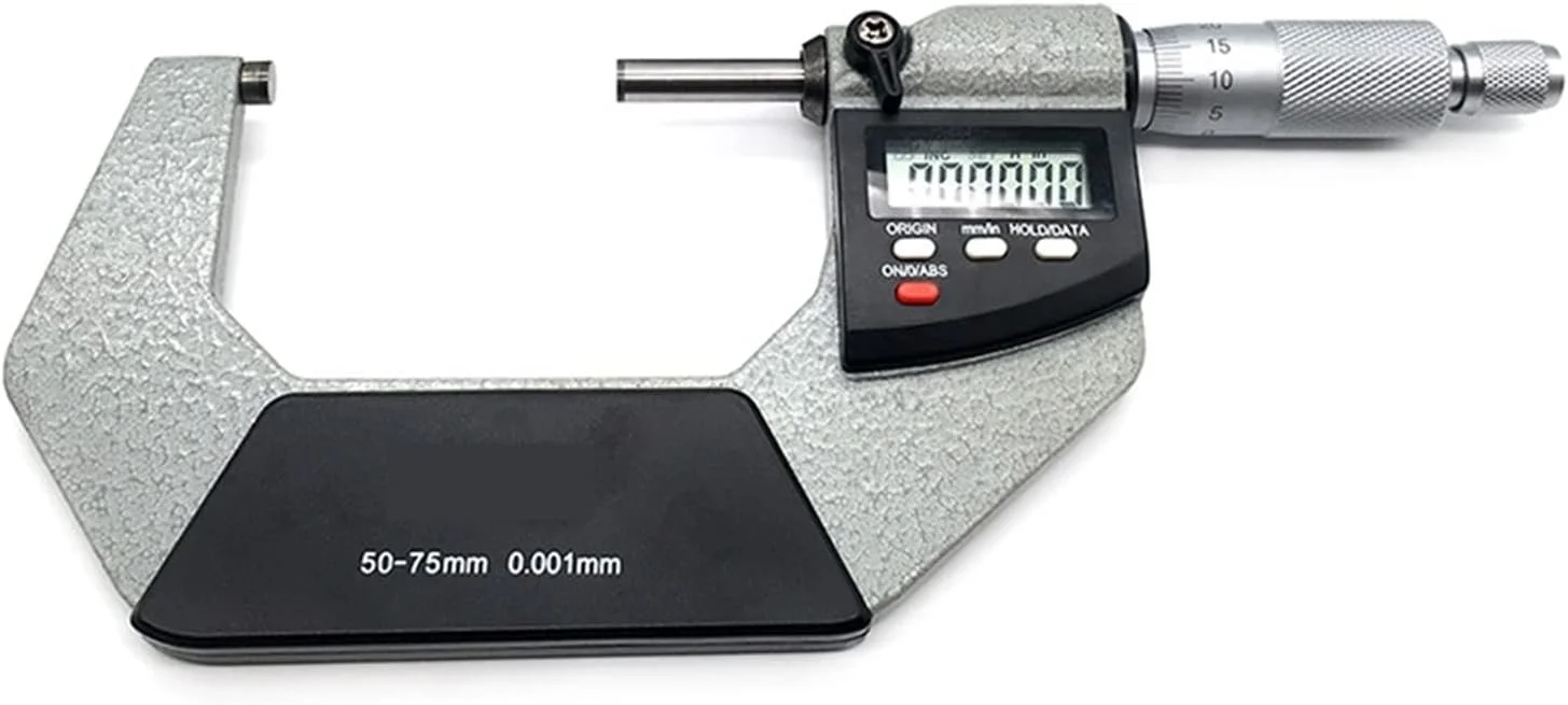 میکرومتر دیجیتال ZAIED، میکرومتر بیرونی الکترونیکی 0-25 میلی متر، 25-50 میلی متر، 50-75 میلی متر، 75-100 میلی متر، 0.001 میلی متر، ابزار اندازه گیری میکرومتر دیجیتال با صفحه نمایش LCD بسیار بزرگ (رنگ :