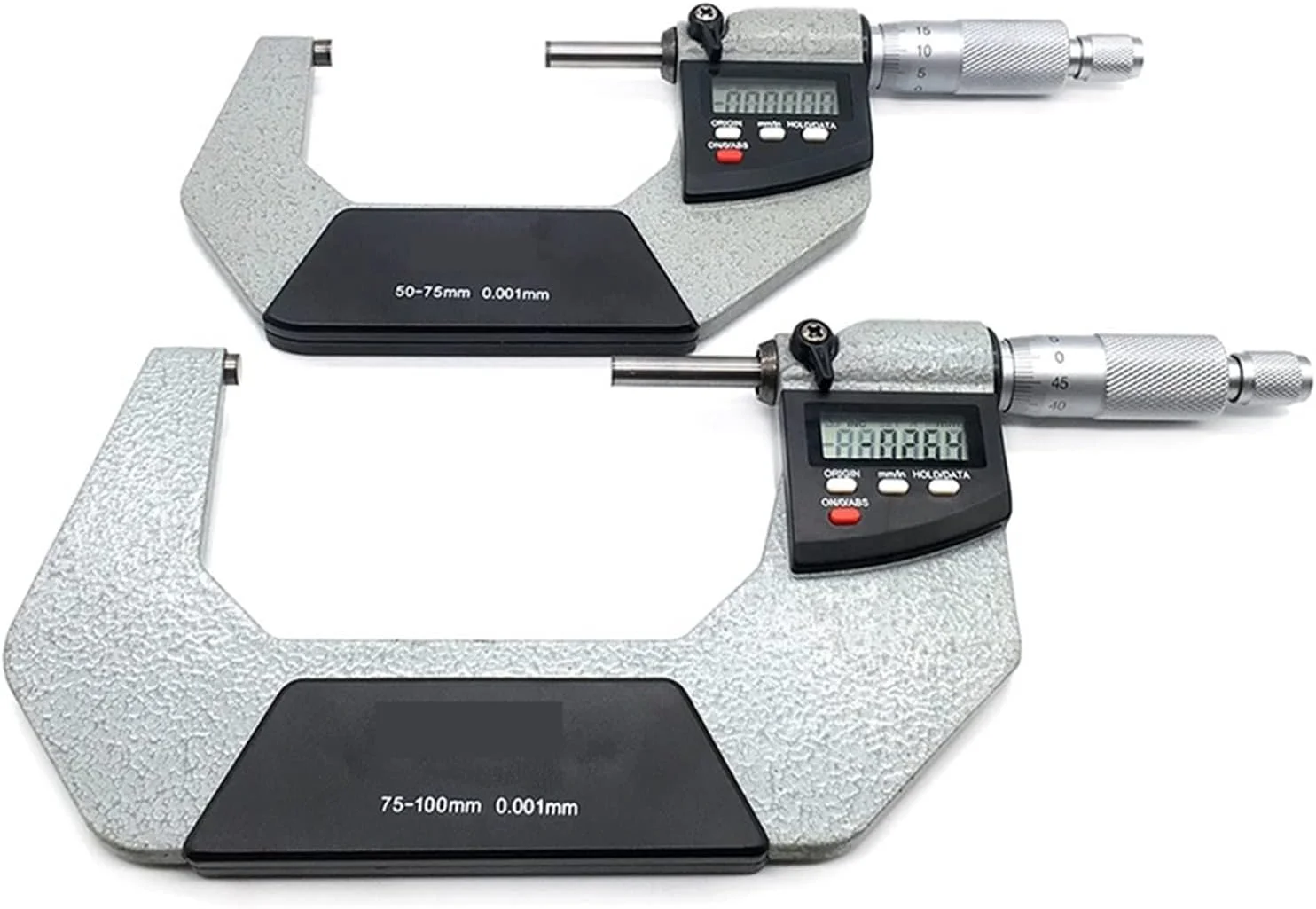 میکرومتر دیجیتال ZAIED، میکرومتر بیرونی الکترونیکی 0-25 میلی متر، 25-50 میلی متر، 50-75 میلی متر، 75-100 میلی متر، 0.001 میلی متر، ابزار اندازه گیری میکرومتر دیجیتال با صفحه نمایش LCD بسیار بزرگ (رنگ :