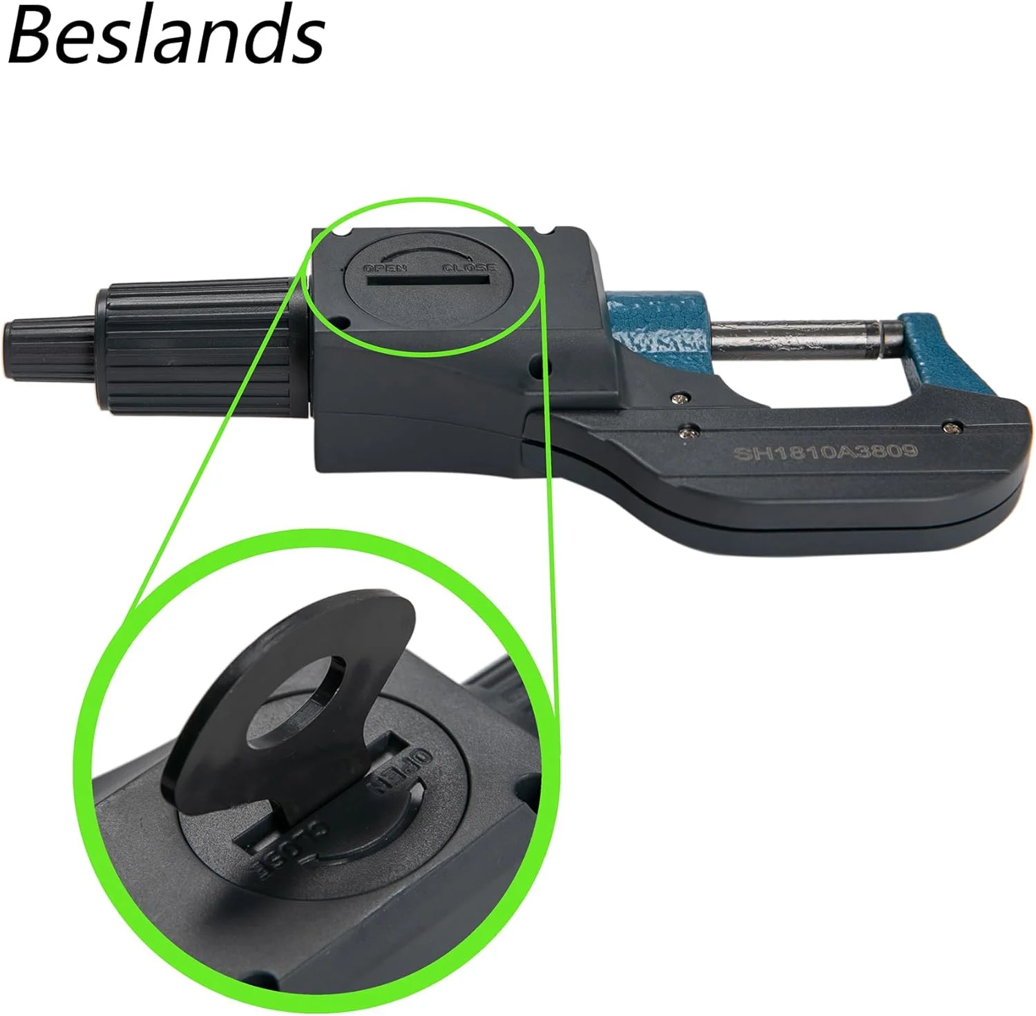 میکرومتر دیجیتال الکترونیکی Beslands با نمایشگر 0-1 اینچ / 0-25 میلی متر، دقت 0.00004 اینچ / 0.001 میلی متر، ابزار اندازه گیری ضخامت، کولیس اینچی/متریک، به همراه کیف محافظ (و باتری اضافی) میکرومتر دیجیتال الکترونیکی Beslands با نمایشگر 0-1 اینچ / 0-25 میلی متر، دقت 0.00004 اینچ / 0.001 میلی متر، ابزار اندازه گیری ضخامت، کولیس اینچی/متریک، به همراه کیف محافظ (و باتری اضافی)