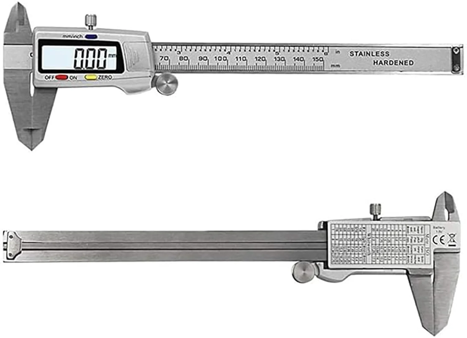 کولیس ورنیه SKEIDO کولیس دیجیتال الکترونیکی فلزی با دقت بالا، ابزار اندازه گیری عمق و ارتفاع 150 میلی متر / 6 اینچ، میکرومتر الکترونیکی فلزی، تجهیزات اندازه گیری حرفه ای