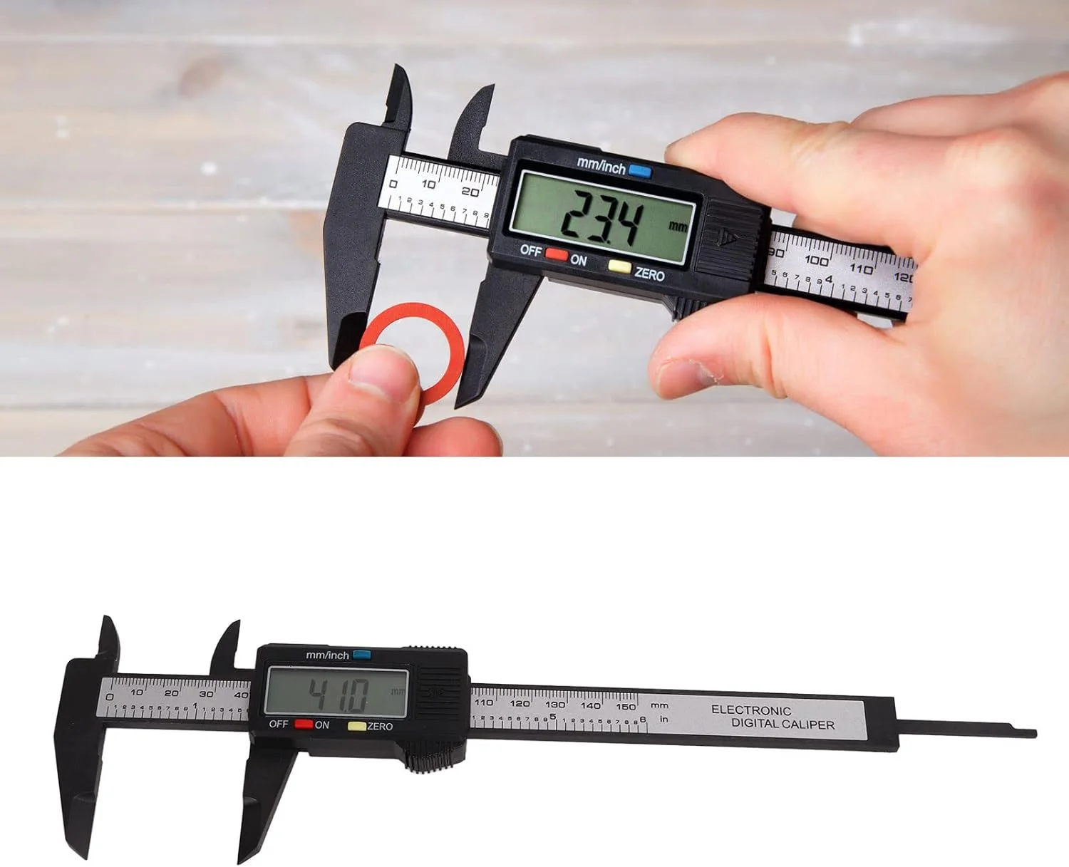 کولیس ورنیه ایرشی، 0.1 میلی متر 0.01 اینچ صفحه نمایش LCD بزرگ قابل حمل خاموش شدن خودکار کولیس دیجیتال برای خانه کولیس ورنیه ایرشی، 0.1 میلی متر 0.01 اینچ صفحه نمایش LCD بزرگ قابل حمل خاموش شدن خودکار کولیس دیجیتال برای خانه