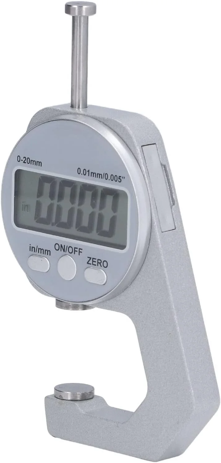 ضخامت سنج دیجیتال Eujgoov، ضخامت سنج الکترونیکی با محدوده 0 تا 20 میلی متر با صفحه نمایش دیجیتال LCD، ابزار اندازه گیری ضخامت مینی ضخامت سنج دیجیتال Eujgoov، ضخامت سنج الکترونیکی با محدوده 0 تا 20 میلی متر با صفحه نمایش دیجیتال LCD، ابزار اندازه گیری ضخامت مینی