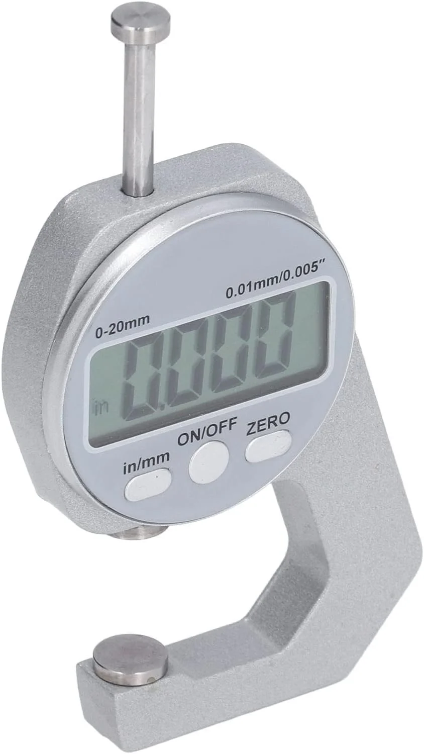 ضخامت سنج دیجیتال Eujgoov، ضخامت سنج الکترونیکی با محدوده 0 تا 20 میلی متر با صفحه نمایش دیجیتال LCD، ابزار اندازه گیری ضخامت مینی ضخامت سنج دیجیتال Eujgoov، ضخامت سنج الکترونیکی با محدوده 0 تا 20 میلی متر با صفحه نمایش دیجیتال LCD، ابزار اندازه گیری ضخامت مینی
