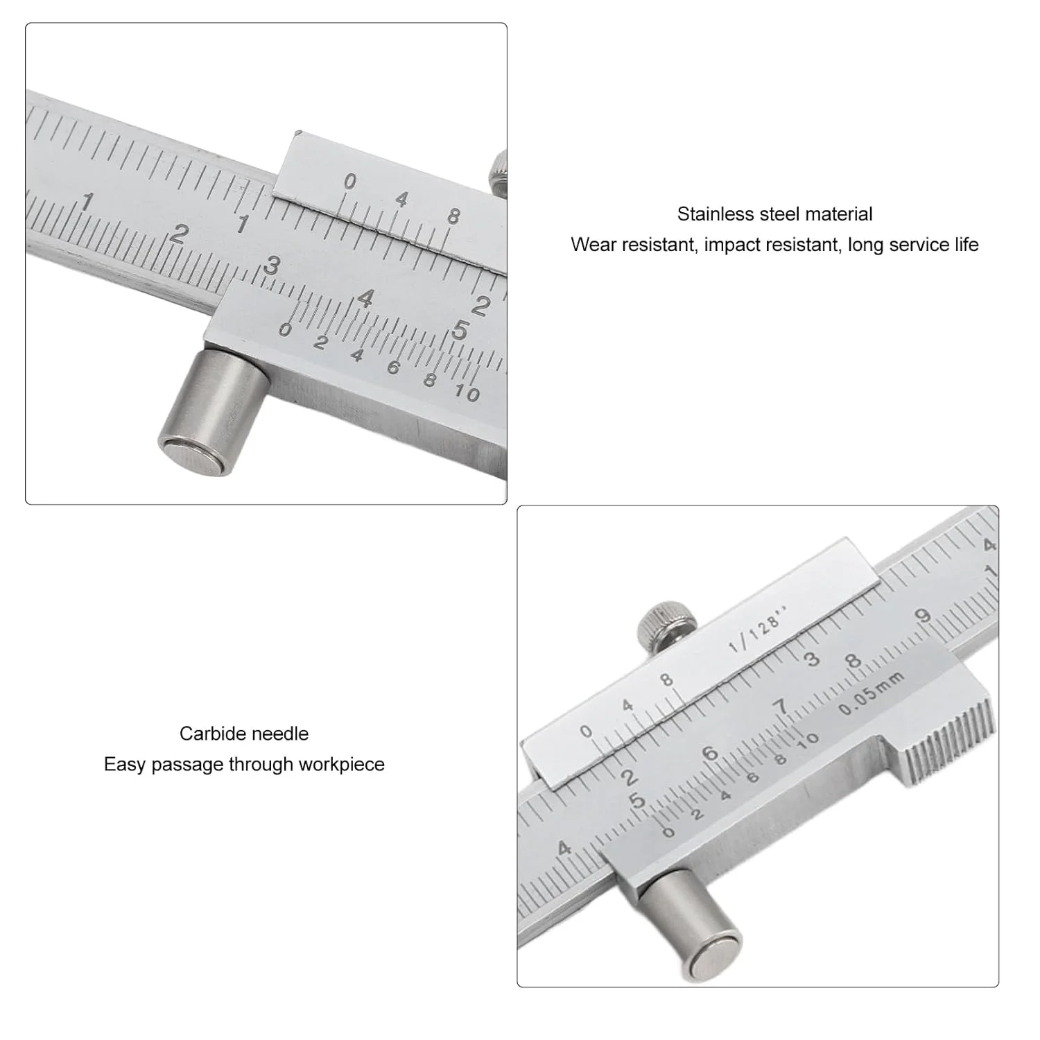 کولیس موازی Airshi، 0-20 سانتی متر 0-8 اینچ، کولیس ورنیه، ابزار علامت گذاری، ابزار علامت گذاری کاربید فولاد ضد زنگ برای اندازه گیری دقیق کولیس موازی Airshi، 0-20 سانتی متر 0-8 اینچ، کولیس ورنیه، ابزار علامت گذاری، ابزار علامت گذاری کاربید فولاد ضد زنگ برای اندازه گیری دقیق